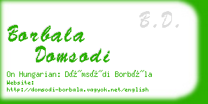 borbala domsodi business card
